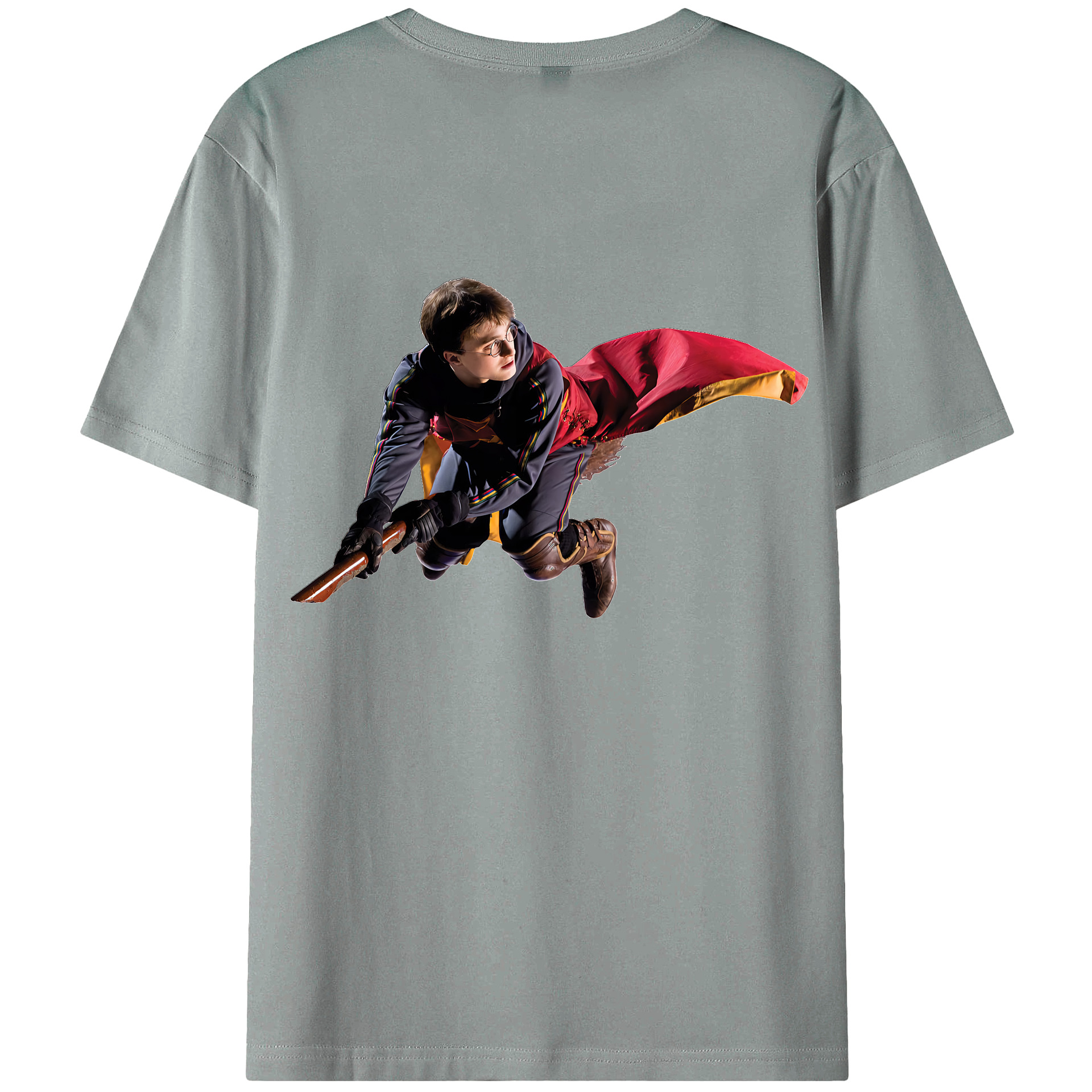 （画像用） Harry Potter ハリー・ポッターシリーズ 綿100％ メンズ半袖Tシャツ（バックプリント） 通気性